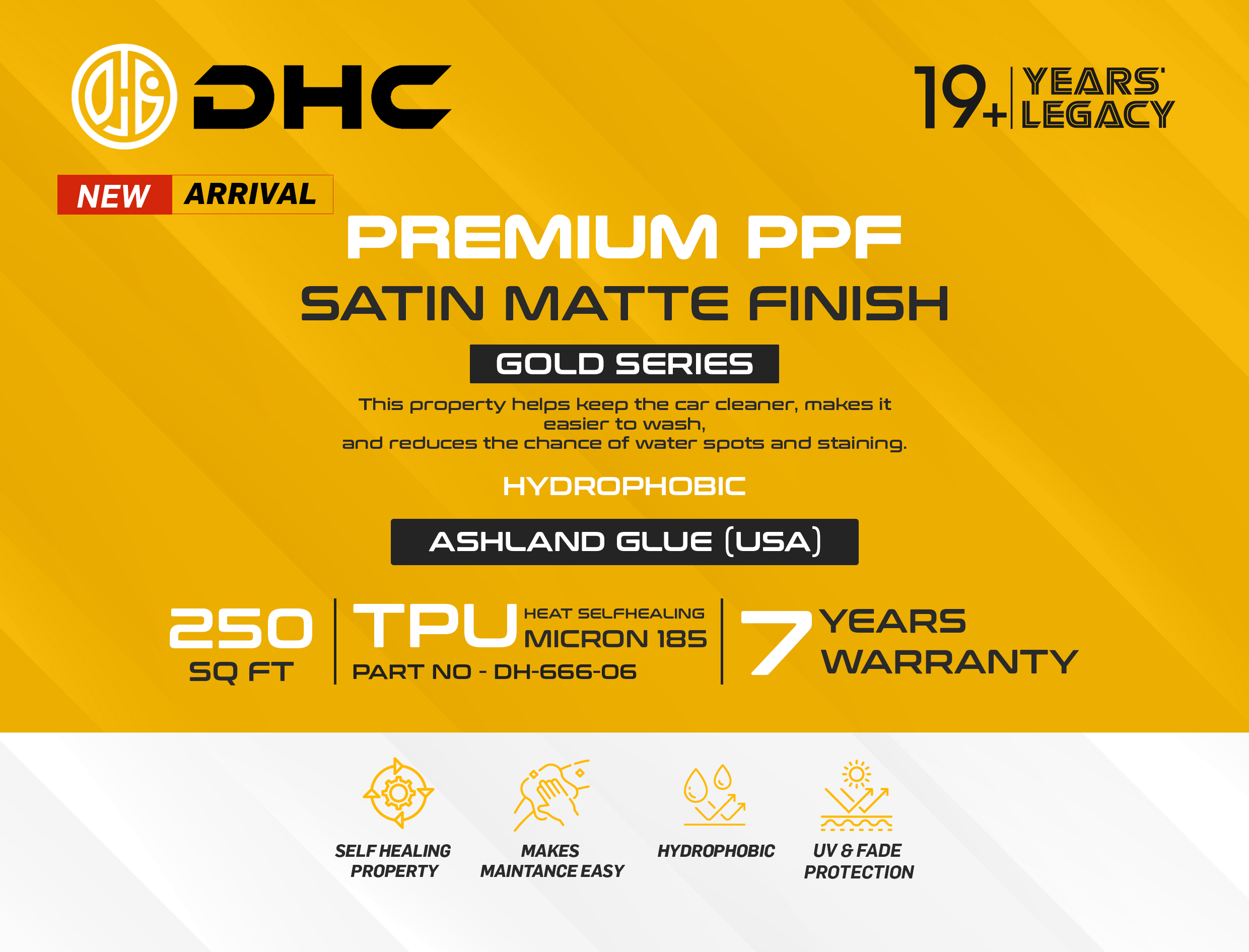 Premium PPF Gold Satin Matte Finish